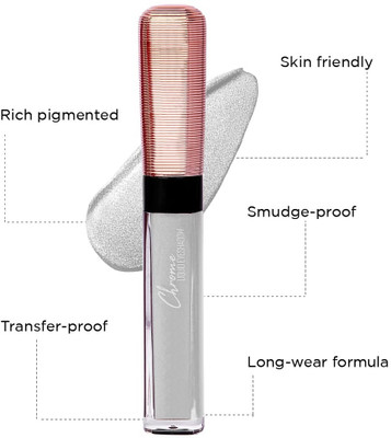 HUZURLU Metallic Eyeshadow | High Pigmented Radiant Shimmer Finish | Non-Transfer PP0001 7 ml(WHITE SHINE)