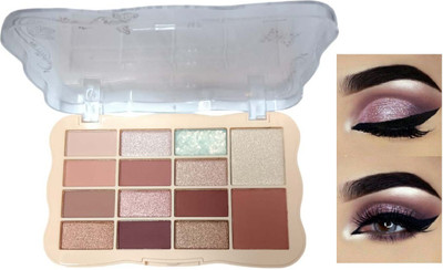 Latixmat matte and shimmer eyeshadow with blusher and highlighter combo palette 24 g(Multi-color)