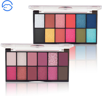 MARS 24 Shades Dance of Joy Eyeshadow Palette | Highly Pigmented and Blendable 26.4 g(Shade-01 + 03)