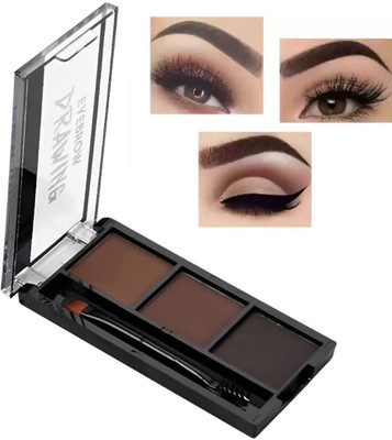 NADJA Matte 3 In 1 Black and Brown Eyebrow Powder Palette 7.2 g(MULTI COLOR)