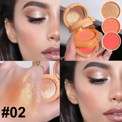 WOONGMI Shimmer Glitter Eye Shadow Sequins Power Blusher Eyeshadow Shimmer Eyes Face 4.8 g(MULTICOLORS)
