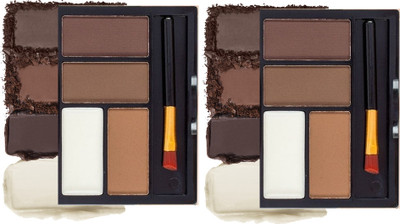 ADJD 4 In 1 Black Brown and White Eyebrow Powder & Eye brow Palette 16 g(Multicolor)