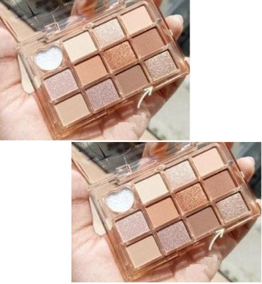 Latixmat 12 Colors Matte Glitter Pigments Eyeshadow Palette Combo 14 g(Multicolor)