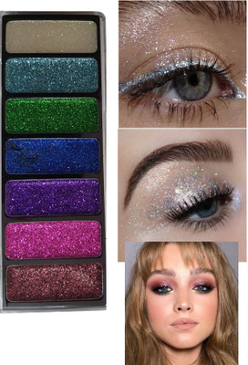 YAWI Professional 8 Color Eyeshadow Glitter Palette 11.26 g(MUITICOLOR)