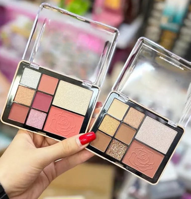 ADJD MULTI PURPASE SHIMMER EYESHDAOW WITH HIGHLIGHTER,BLUSHER & 6 COLOUR MATTE 27 g(MULTI COLOR)