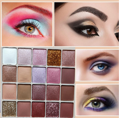 luzimaisa Perfect 20 Colors Eyeshadow Palette Waterproof High Pigment Finish Kit 40 g(Multicolor)