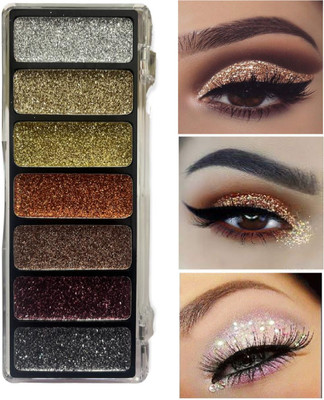 ADJD Professional 9 Color Eye shadow Glitter Palette 10 ml(MULTI COLOR)