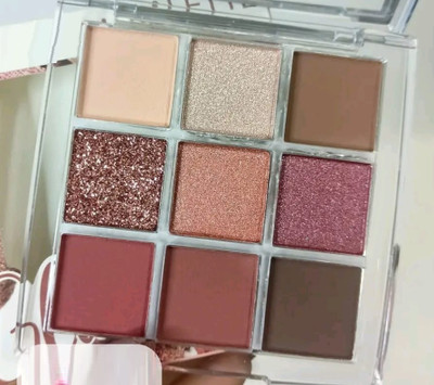 Latixmat 9 Color Matte Glitter High Pigments Eyeshadow Palette 21 g(MULTICOLOR)