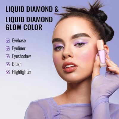 NADJA Eyeshadow Liquid Eyeliner with Fine Sparkle, Blendable Sparkly 4 g(Purple)
