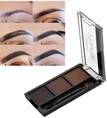 Herrlich Matte 3 Shades Eyebrow Palette | Waterproof Eyebrow Filler with Brush 7.2 g(MULTI COLOR)
