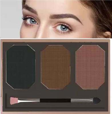 Emijun Eyebrow Drawing Palette with 1 Brush, Ultimate Brow Kit, 3.6 g(MULTI)