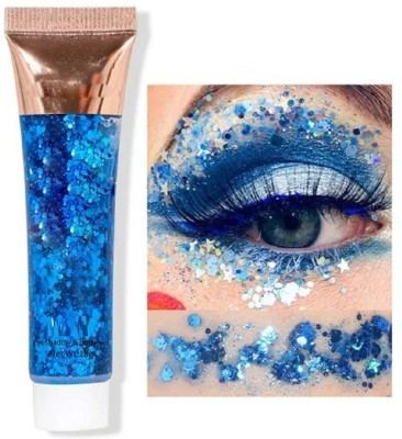 Latixmat Glitters Body Gel Liquid Eyeshadow Chunky Glitter For Glitter Makeup Eyeshadow 18 g(Blue)