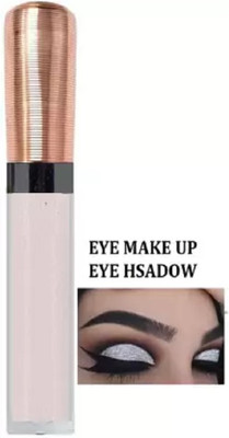 HUZURLU Chrome Liquid Smoky White Eyeshadow Get Glitter Glow 7 ml(SMOKY WHITE)