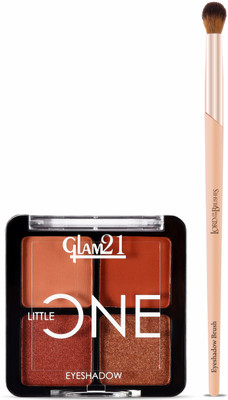 Glam21 Eyeshadow Palette & Blending Brush | Ultra Pigmented, Long Lasting Eye Kit 3.5 g(Little Lady)