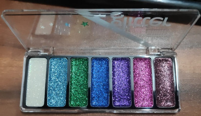 MYEONG 7 Multi Color Glitter Eyeshadow |Highly Pigmented Profestional Makeup Eyeshadow 11.26 g(Multicolor)