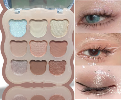 GULGLOW99 Korean Eye Glitter Makeup 9 colors high pigment eyeshadow 12 g(MULTICOLORS)