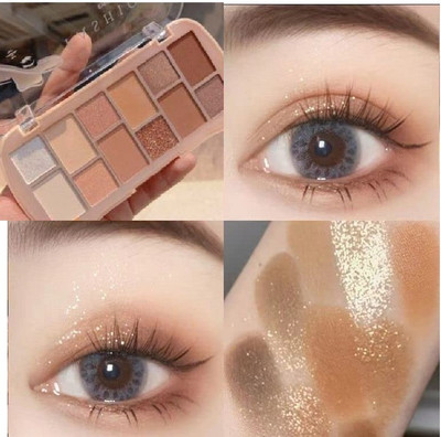 Latixmat 12 Colors Glitter & Metallic Matte Colorful Creamy Texture Waterproof Long Stay 15.5 g(Multicolor)