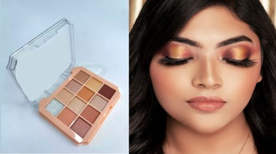 HUZURLU Eyeshadow Palette Long lasting smooth finsh palette 13.5 g(multi)