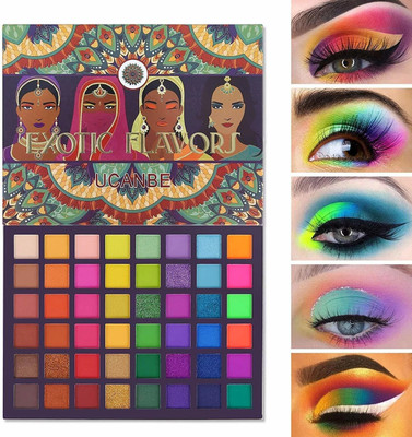 IMagic Exotic Flavors Neon Eyeshadow Makeup Palette 48 Colors High Pigmented Shimmer Eyeshadow Palatte 350 g(Multicolor)