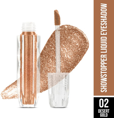 Richee Showstopper Liquid Eyeshadow | Gel-Based Formula | Shimmer Finish 2 ml(Desert Gold)
