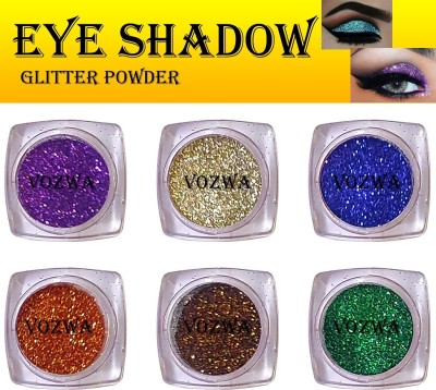 VOZWA Eye shadow Glitter Powder - 6 Pcs 9 g(Multicolor)