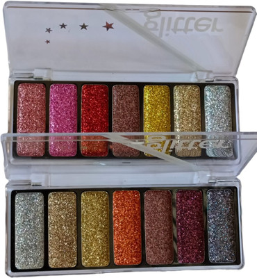 REIMICHI 7 color Glitter Long Lasting Eye shadow water proof palette 22.52 g(multi color)