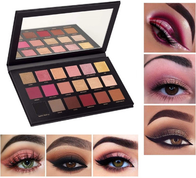Blush Bronze Beauty 18 Color Matte + Shimmer Rose Gold ColorFul EyeShadow Eye Shadow Palette 18 g(The Color Icon Edition) Blush Bronze Beauty 18 Color Matte + Shimmer Rose Gold ColorFul EyeShadow Eye Shadow Palette 18 g(The Color Icon Edition)