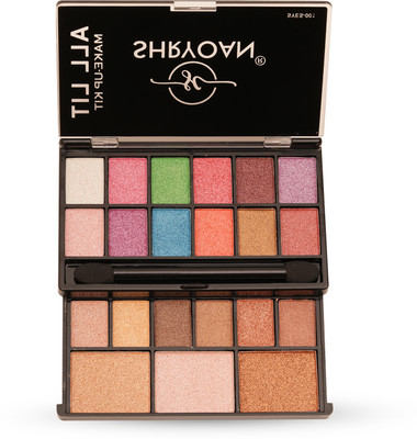 Shryoan All Lit Make-up Kit With 18 Eyeshadow & 3 Highlighter | Highly Pigmented 20 g(Multicolor)