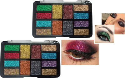 tanvi27 Pro Moon Star Eyes , Face & Body Gel Base Glitter Eyeshadow Palette 36 g(MULTI COLOR)