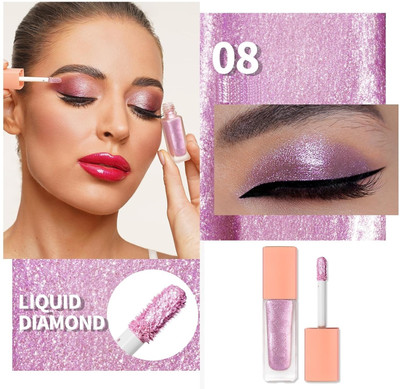 NADJA Metallic Purple Eyeshadow Liquid Eyeliner with Fine Sparkle 4 g(Purple)