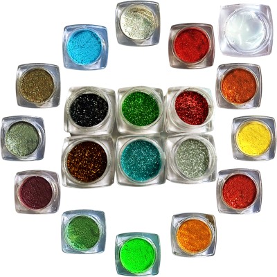 vizo Lustrous bright glitter shimmer eyeshadow of various color with Glitter-glue 25 g(Multicolor)