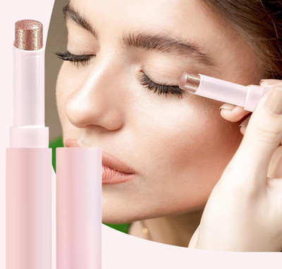 luzimaisa Crystal Jelly Glaze Stick Eye Shadow Stick Eyeliner Brightener Pencil Crayon 3 g(copper)