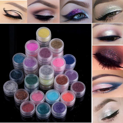SEUNG New Glitter Shine Eye Shadow Powder Multi Color 25 Color (MULTI COLOR) 50 g(MULTI COLOR)