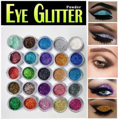 Yuency 25 Color Eye Shadow Glitter Powder 50 g(MULTI COLOR)
