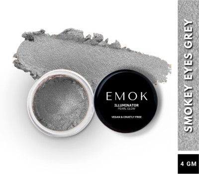 Emok Loose Foil Powder-Eye Makeup Glitter Eyeshadow Metallic Shimmer Color-Face-Body 4 g(SMOKEY EYES GREY 10)