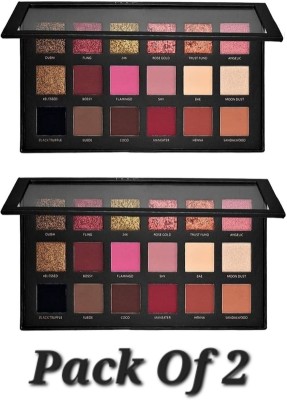 synonym beauty Rose Gold Eyeshadow Palette (18 shades in 1 kit) (Pack Of 2) 0.3 g(Multicolor)