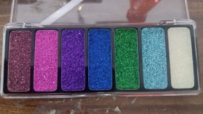 GFSU - GO FOR SOMETHING UNIQUE New 7 color glitter gel Eyeshadow palette highly pigmented 7in1 palette 11.26 g(Multi color)