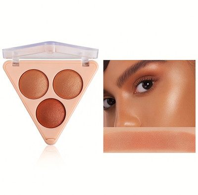 Mac moji Triangle 3-in-1 Shimmer Highlighter & Eyeshadow Palette 10 ml(Multi)