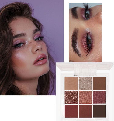THTC 9 Color Glam Eyeshadow Palette Shade 03 - PX67 13.5 g(Multicolor)