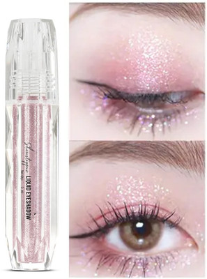 Yuency Waterproof Liquid Eyeshadow Glitter Pigments Shimmer Metallic 2 ml(MOON PINK)