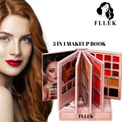 FLLEK 5 in 1 makeup book Eyeshadow And FACE and LIPS MULTI COLOR MAKEUP PALETTE 350 g(MULTI)
