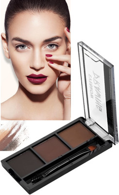 tanvi27 Eyebrow Palette Shape My Brow, 3 Brows Powder Wax Cream, Eye Makeup 6.8 ml(BROWN, BLACK)