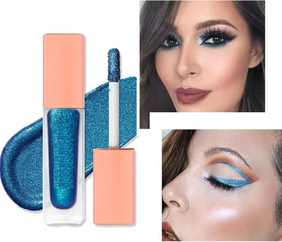 Vyomiris Metallic Liquid Eyeshadow Highly Pigmented Eyeshadow With Radiant Shimmer 4 g(BLUE)