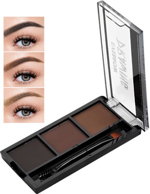 manasona Best 3 Shades Eyebrow Palette | Waterproof Eyebrow Filler with Brush 7.2 g(MULTI COLOR)