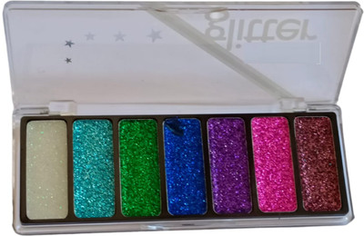 tanvi27 7 color Glitter Eyeshadow Palette Multicolor 11.26 g(MULTI COLOR)