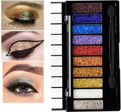 Luipui BEST NEW GLITTER EYESHADOW PALETTE MAKEUP PACK OF 1 12 g(MULTICOLOR)