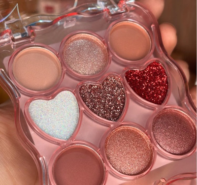 MYEONG 9 Colors Makeup Matte + Glitter Eyeshadow Waterproof Eyeshadow Palette 11 g(Multi Shades)