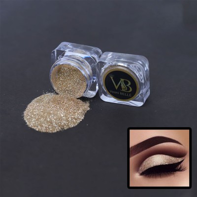 Veoni Belle HD Holographic loose Gold Glitter eyeshadow for eye makeup Super Fine-Gold 5 g(Champagne Gold)