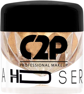C2P Professional Makeup Eyeshadow HD Loose Precious Pigment with Metallic Effect for Eyes & Body Makeup 2 g(Sunkiss Gold 151)