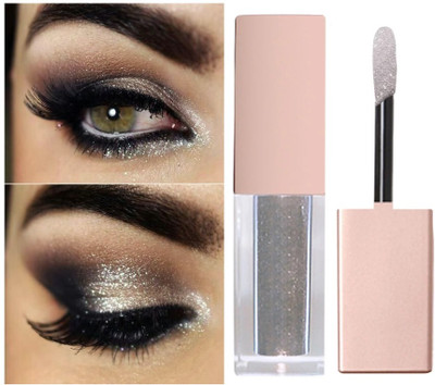 BLUEMERMAID Waterproof Metallic Grey Liquid Eye shadow | Highly Pigmented 4 g(GREY)
